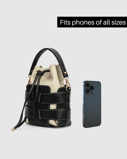 Bare Bucket Crossbody Bag - Black