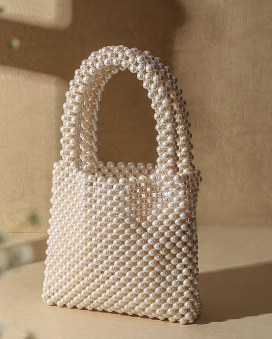 Cream Pearl Handbag