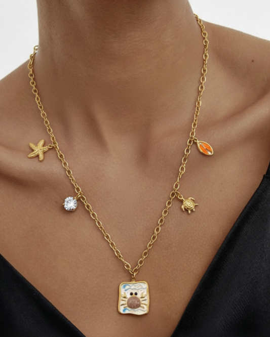 Coral Charm Necklace