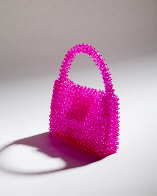 Pink ICON Crystal Beaded Handbag