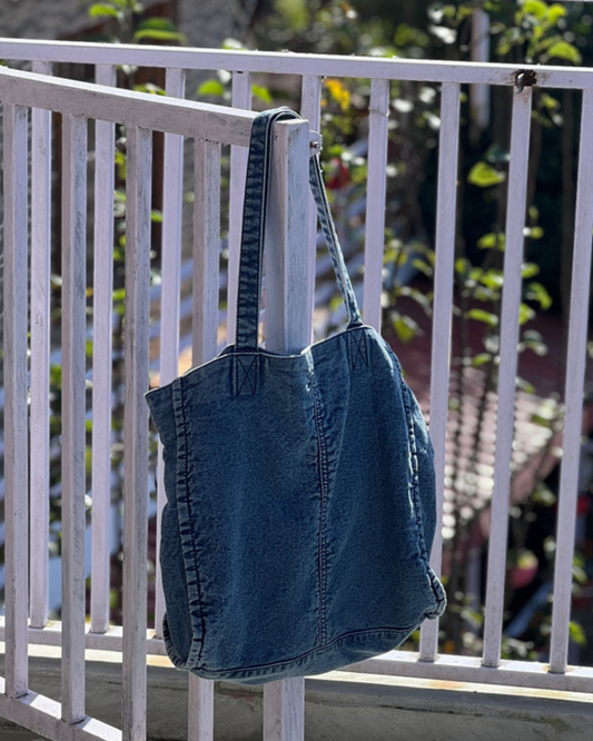 Denim Shopper Tote