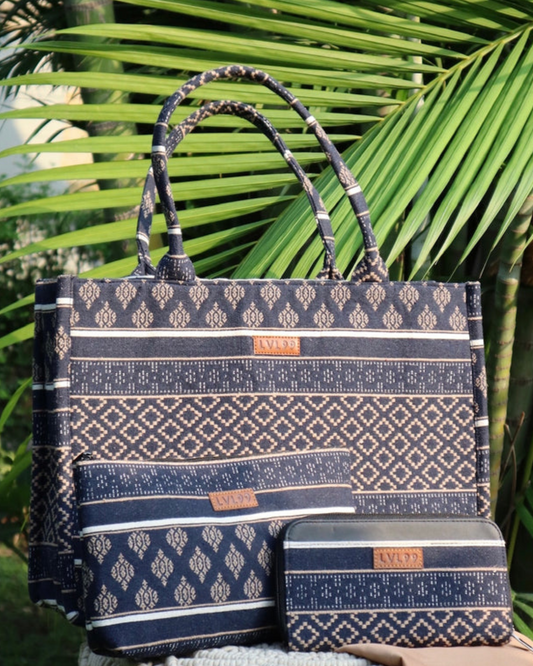 Tribal Combo of 3 (LARGE TOTE+ WALLET&POUCH)