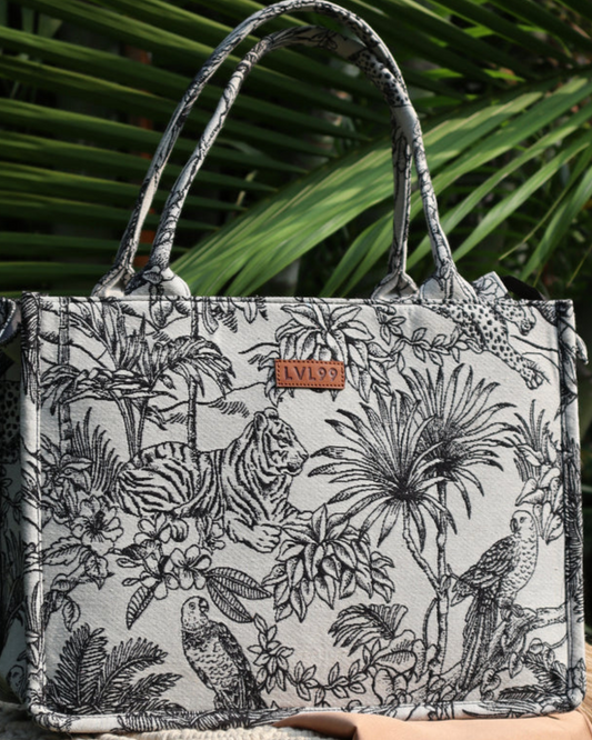 Jacquard Box Tote (MEDIUM)