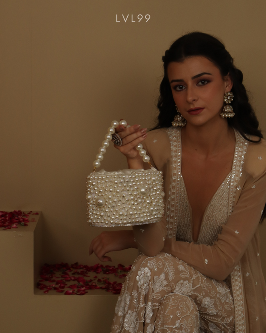 Anmol Pearl Bucket Bag