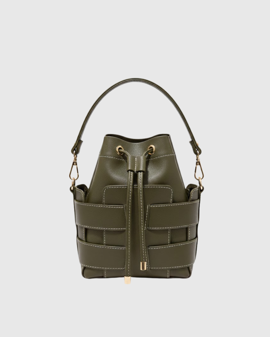 Bare Bucket Crossbody Bag - Olive Green