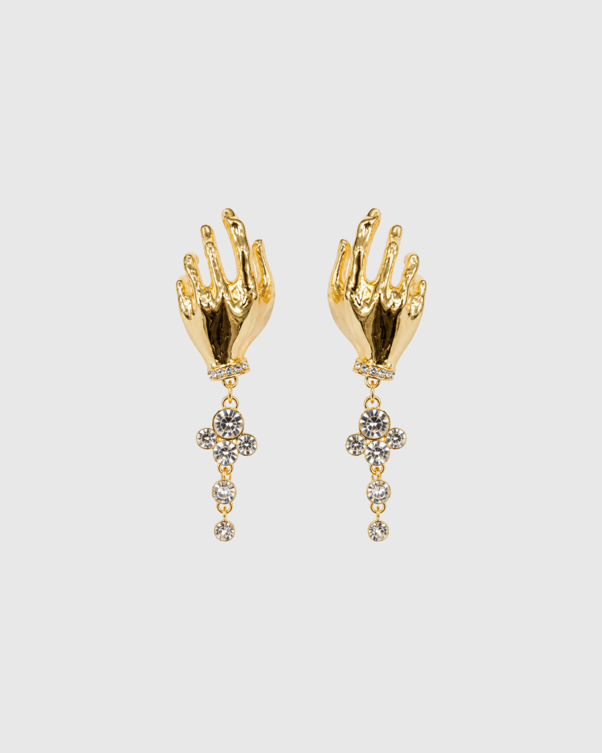 Golden Hand Earrings