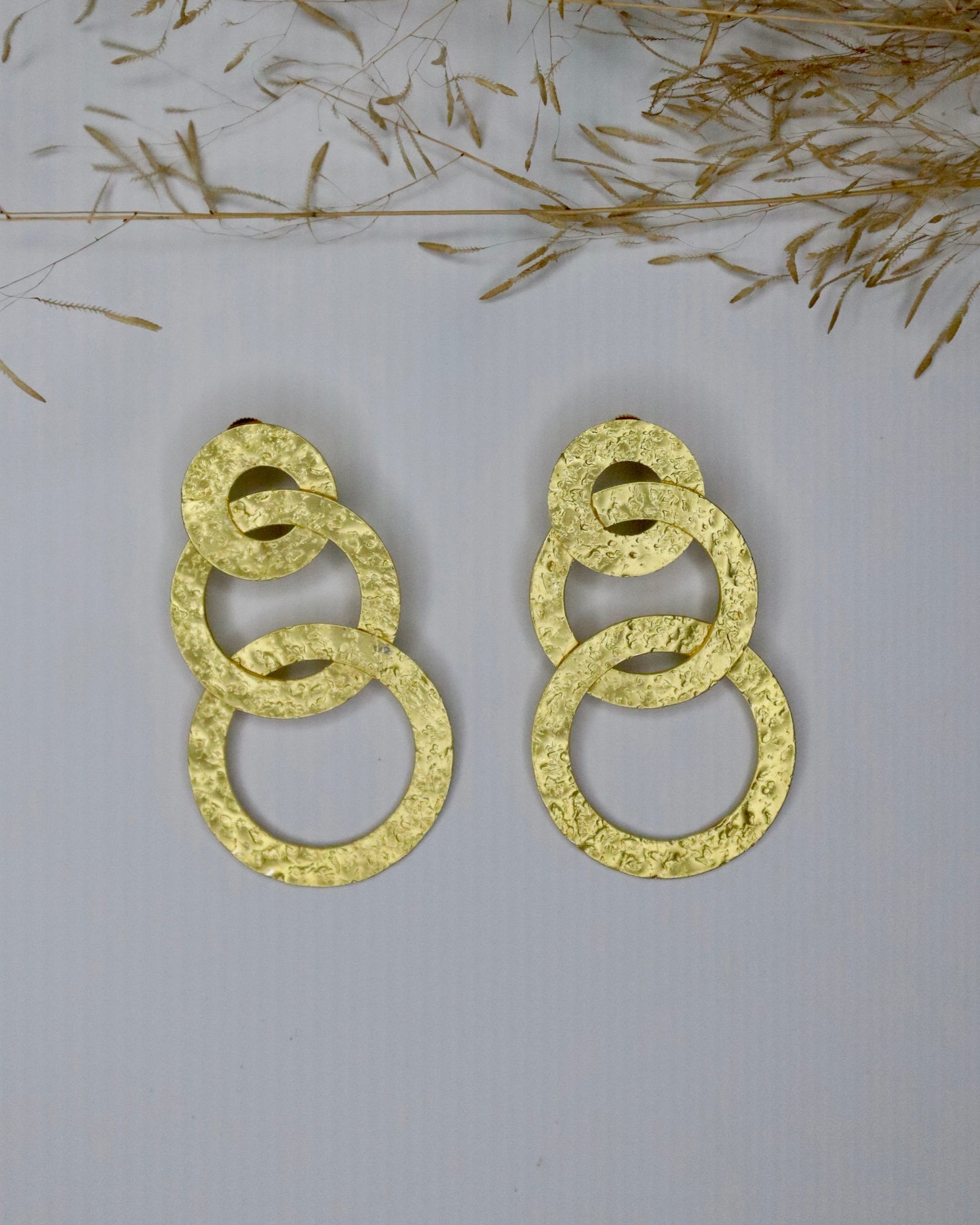 Geometric Brass Earrings