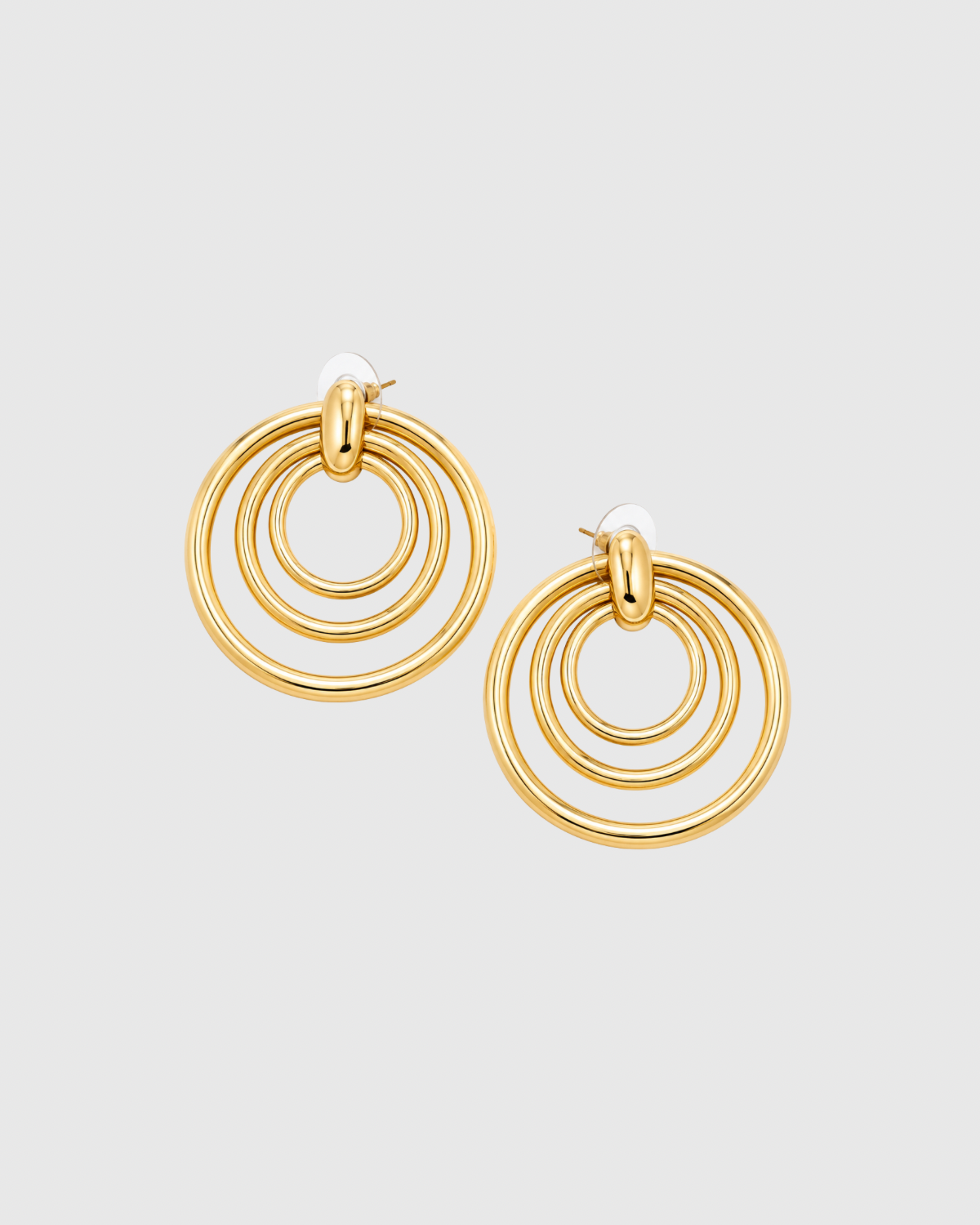 Rose Gold Plated Geometric Stud Earrings
