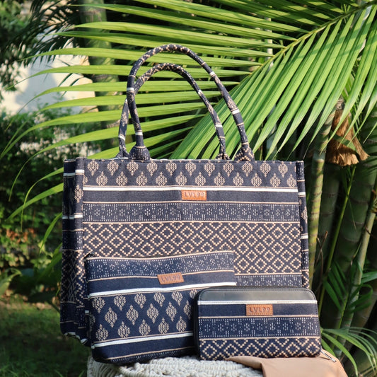 Tribal Combo of 3 (LARGE TOTE+ WALLET&POUCH)