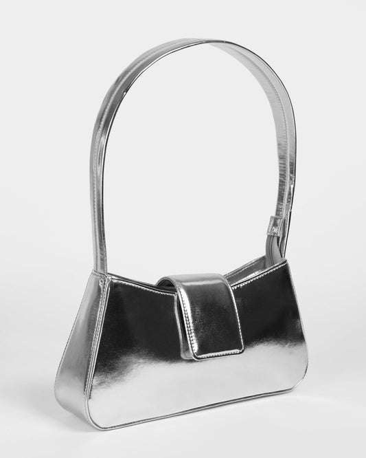 Metallic Silver IT GIRL Baguette