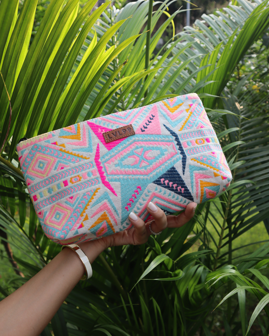 Multicolour Combo of 3 (LARGE TOTE+ WALLET&POUCH)