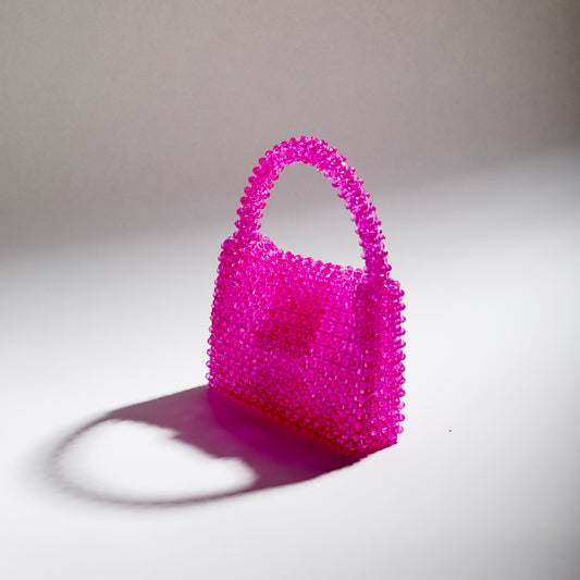 Pink ICON Crystal Beaded Handbag