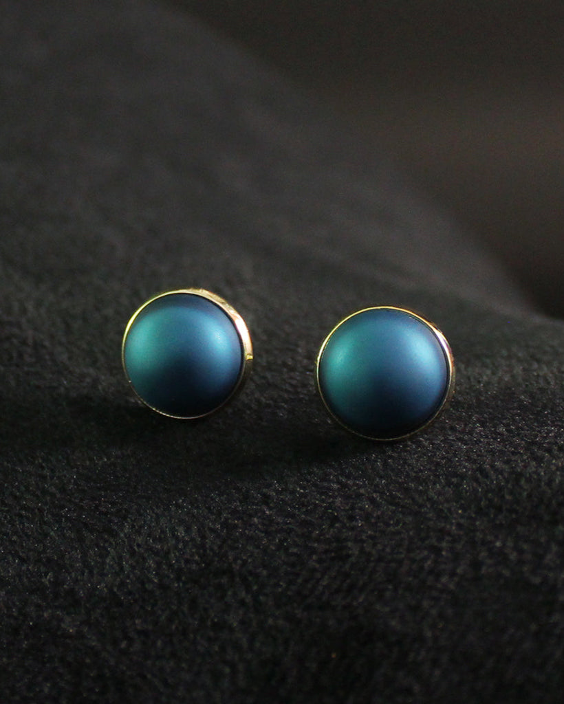 Blue Pearl Studs Earrings