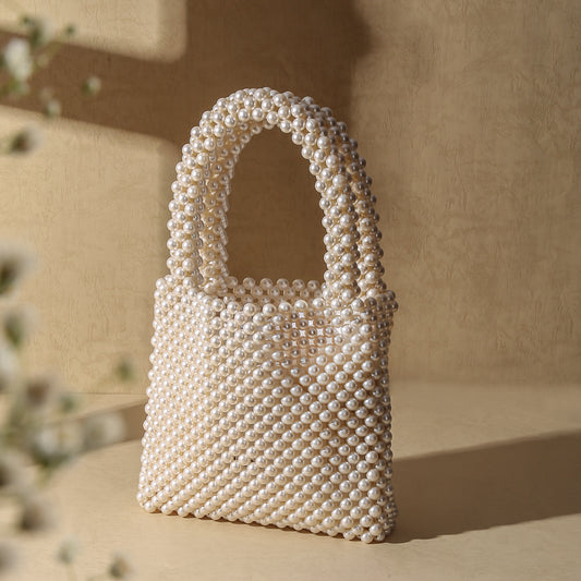 Creme Pearl Handbag