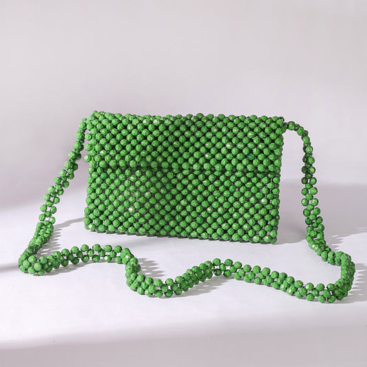 Chilly Green Beaded Bag