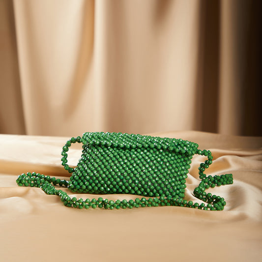 Chilly Green Beaded Bag