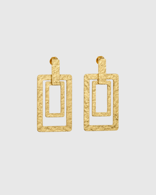 Geometric Brass Earrings