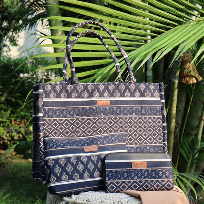 Tribal Combo of 3 (LARGE TOTE+ WALLET&POUCH)