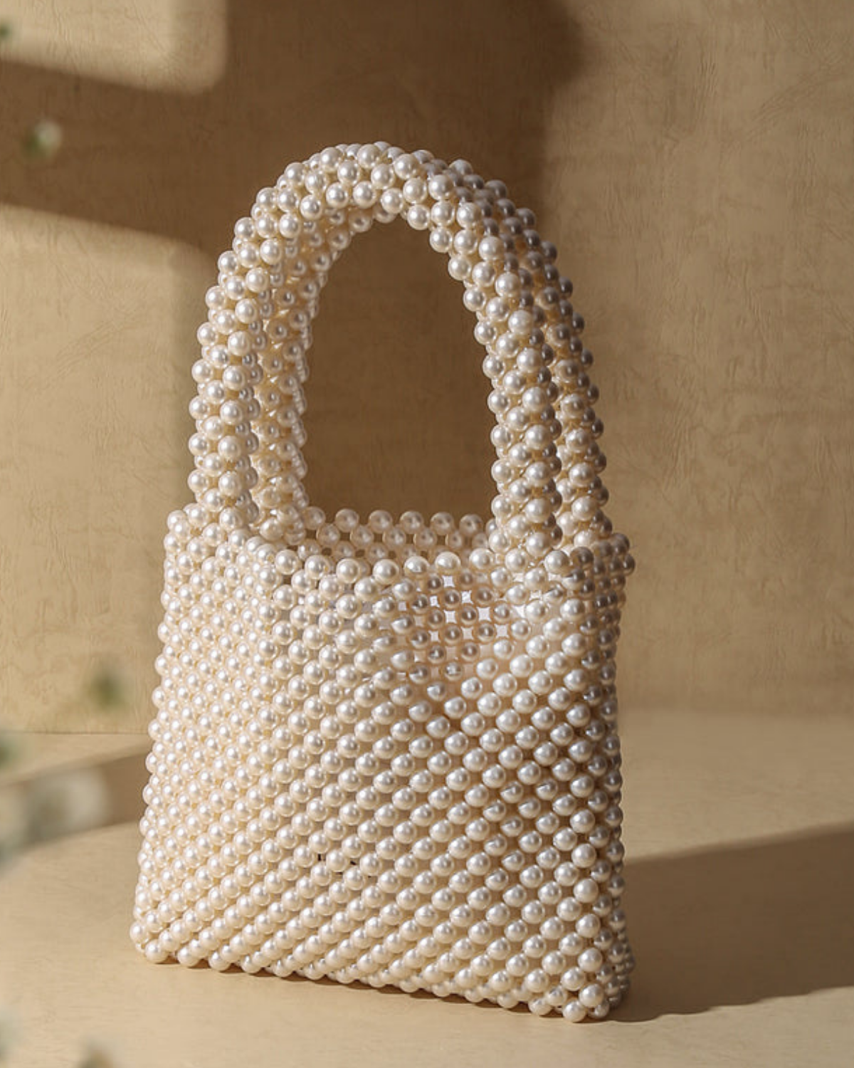 Cream Pearl Handbag