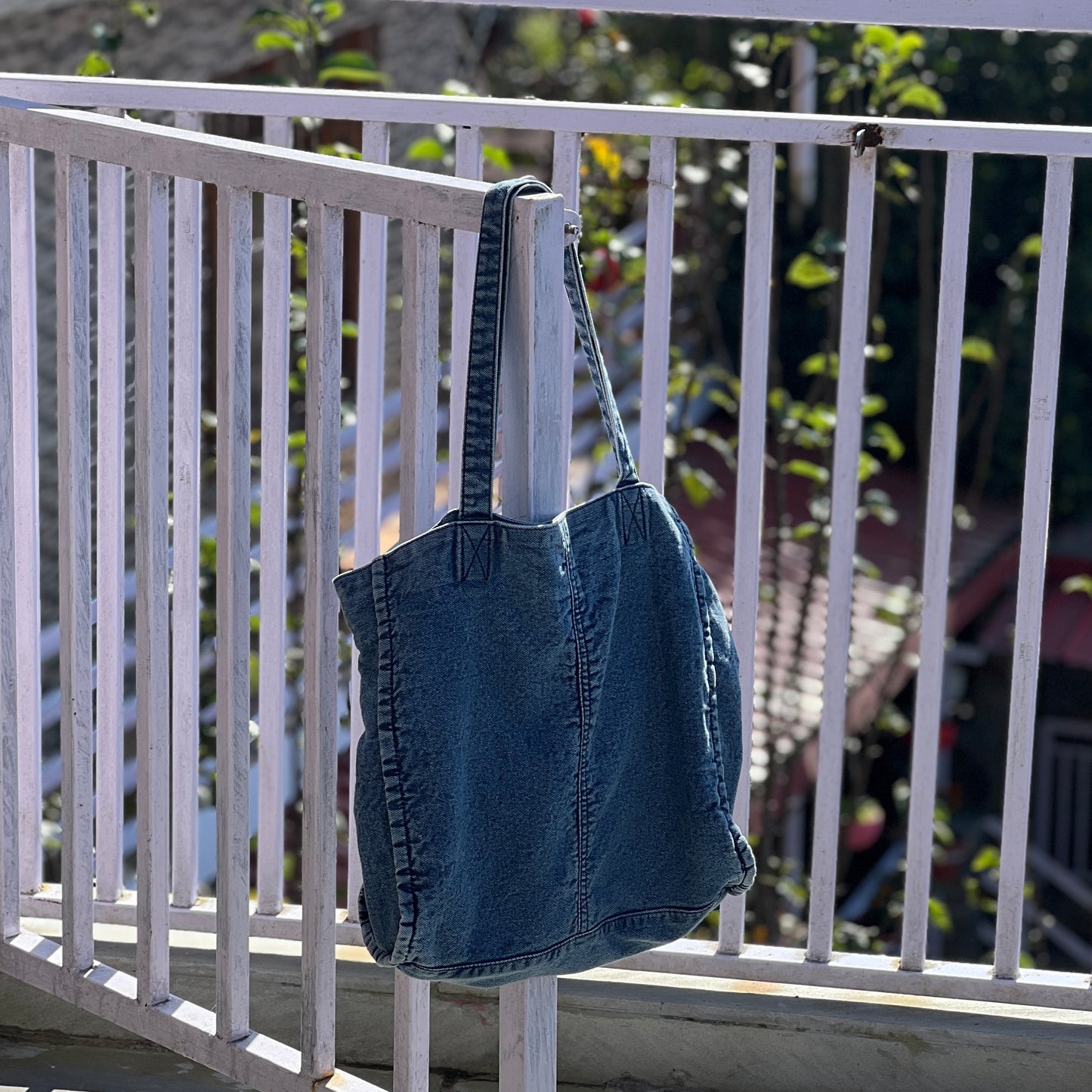 Denim Shopper Tote