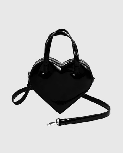 Amore Black Heart Shaped Bag