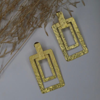 Geometric Brass Earrings