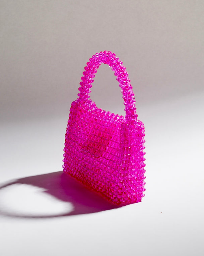 Pink ICON Crystal Beaded Handbag