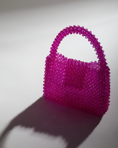 Pink ICON Crystal Beaded Handbag