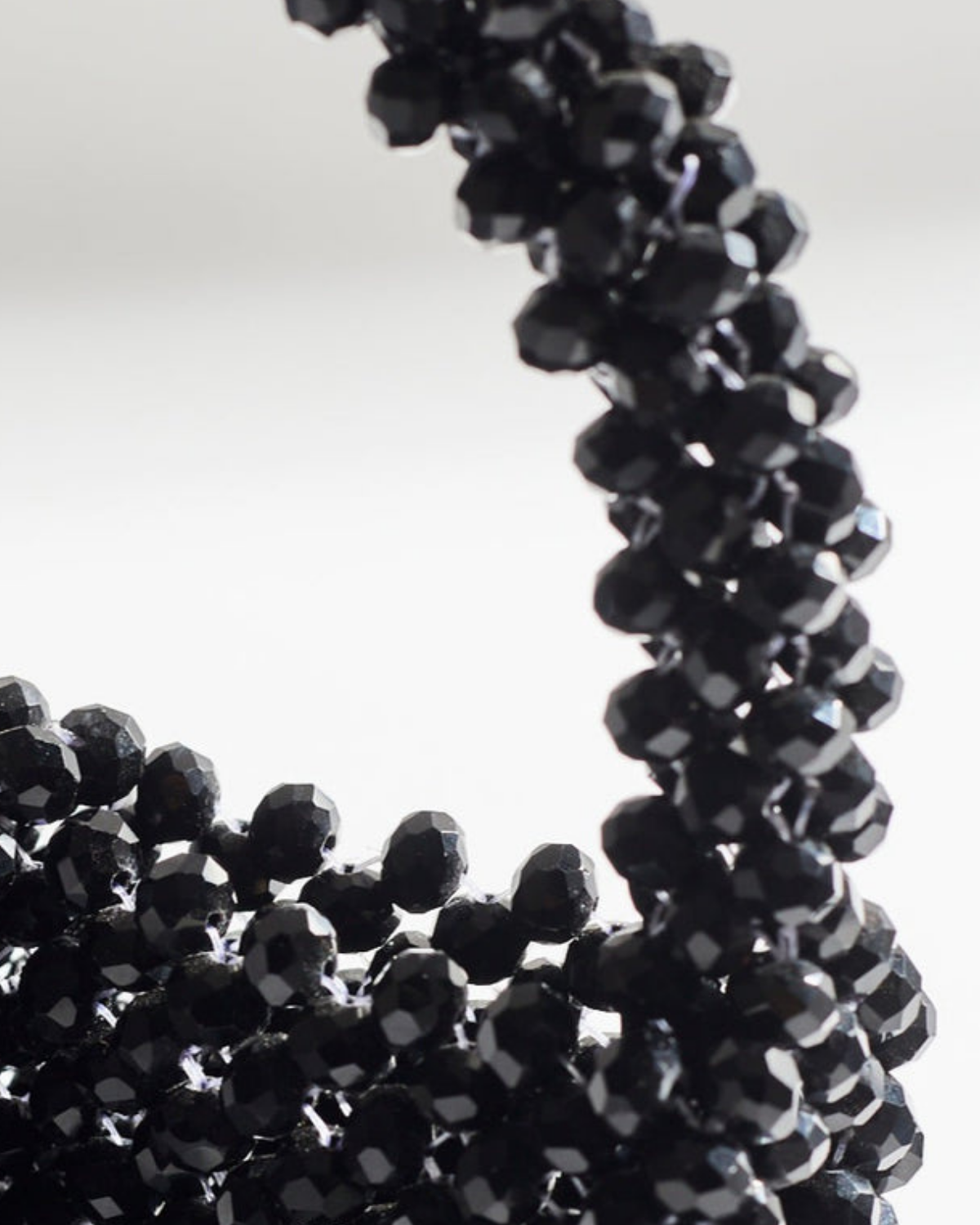 ICON 10" Black Crystal Beaded Bag