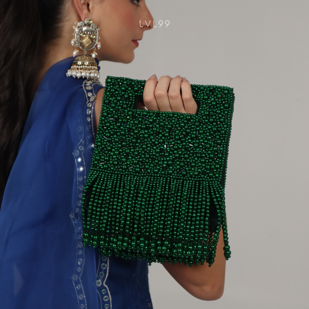 Afreen Embellished Tassel Clutch