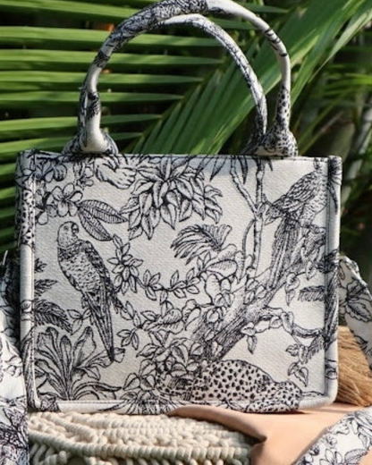 Jacquard Box Tote (SMALL)