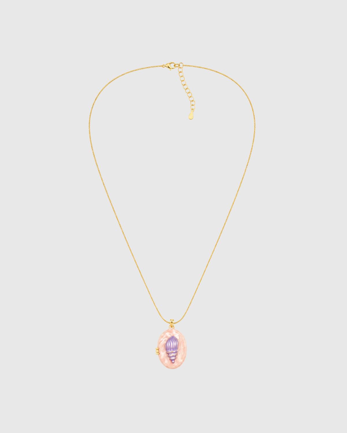 Lilac Keepsake Shell Necklace