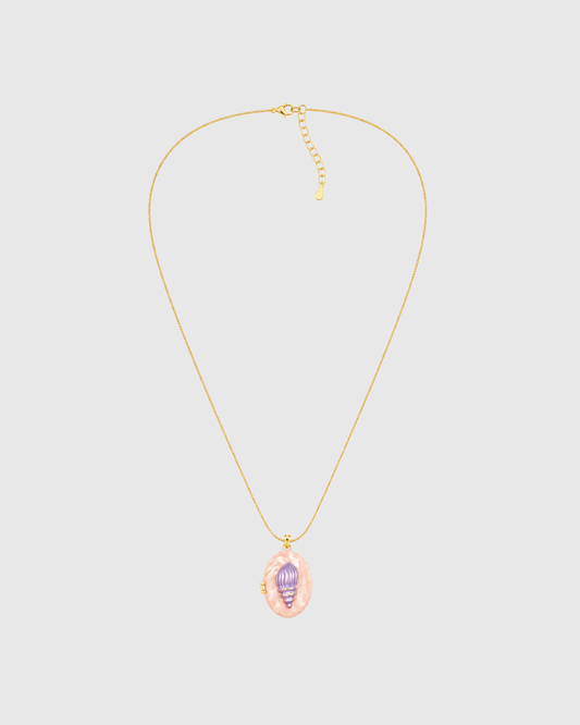 Lilac Keepsake Shell Necklace