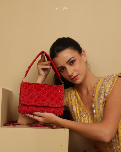 Rani Pink Embellished Flap Bag