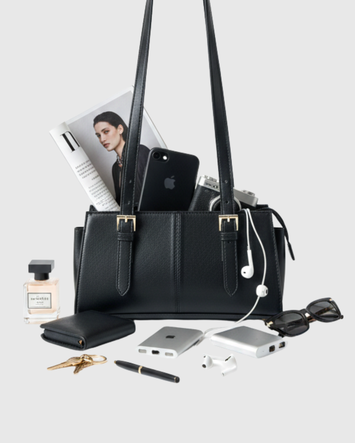 The Everyday Black Shoulder Bag