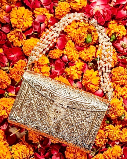 Inayat | Metallic (Brass) Bag