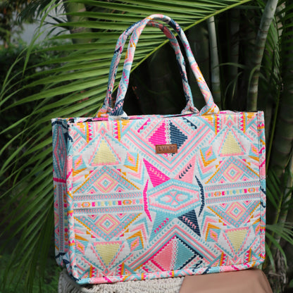 Multicolour Box Tote (LARGE)