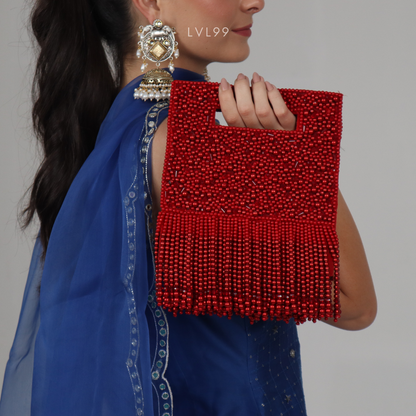 Afreen Embellished Tassel Clutch