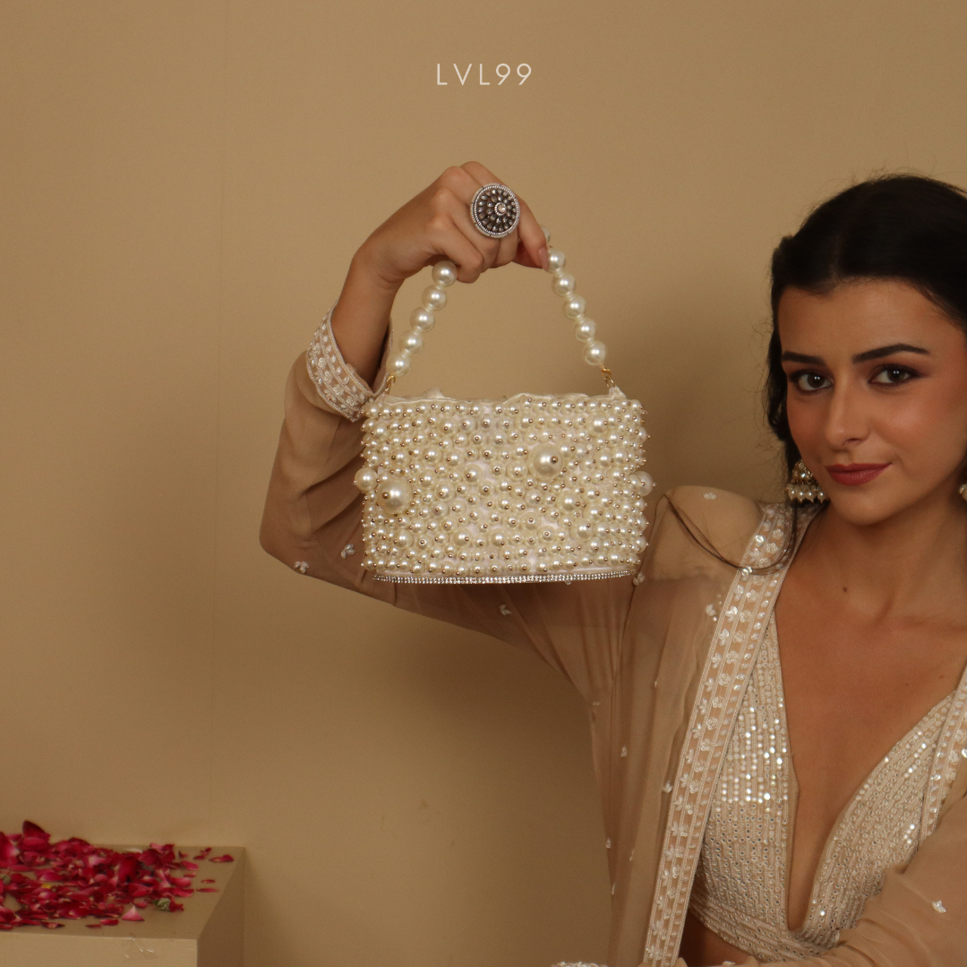 Anmol Pearl Bucket Bag