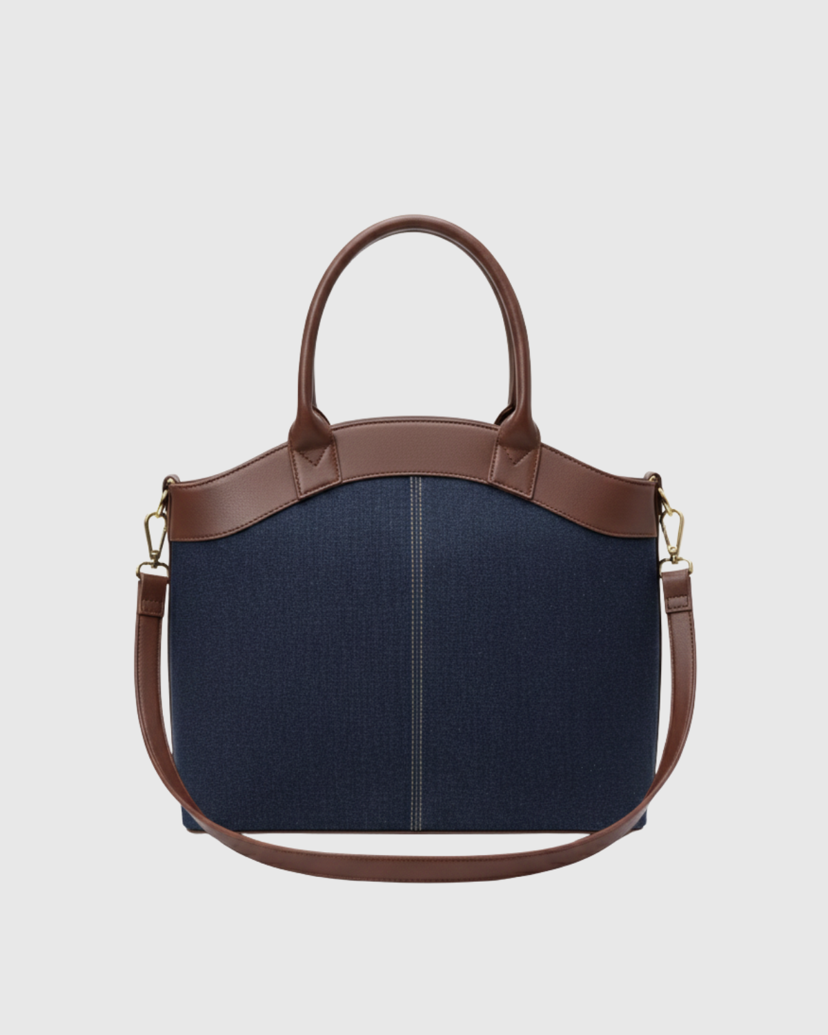 Laptop Bag With Trolley Sleeve- (Denim X Choco Brown)