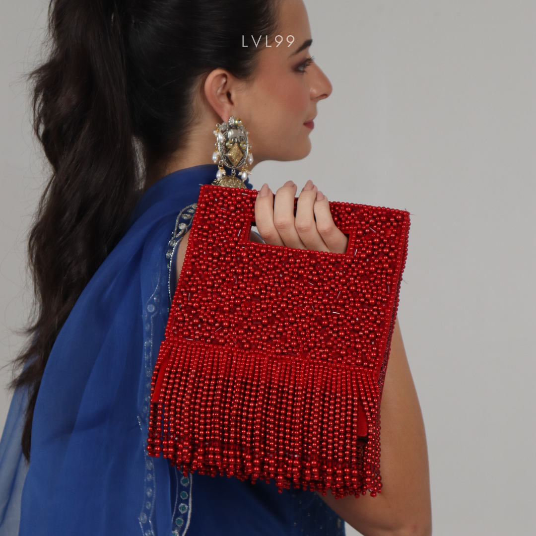 Afreen Embellished Tassel Clutch