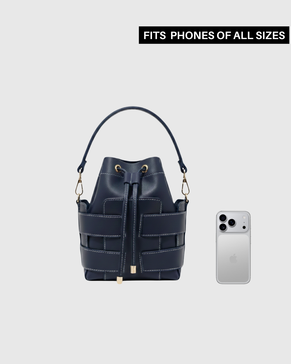 Bare Bucket Crossbody Bag - Blue