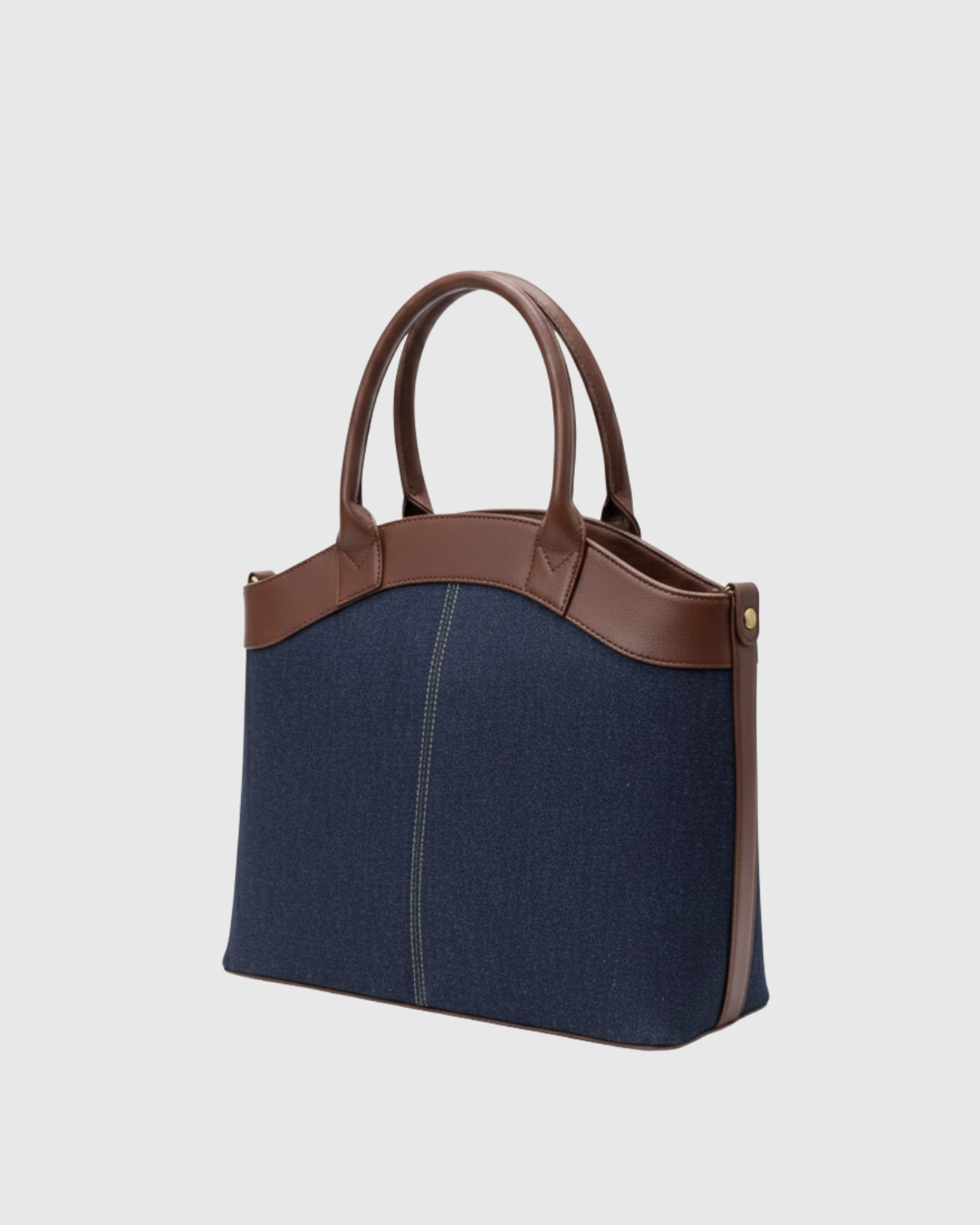 Laptop Bag With Trolley Sleeve- (Denim X Choco Brown)