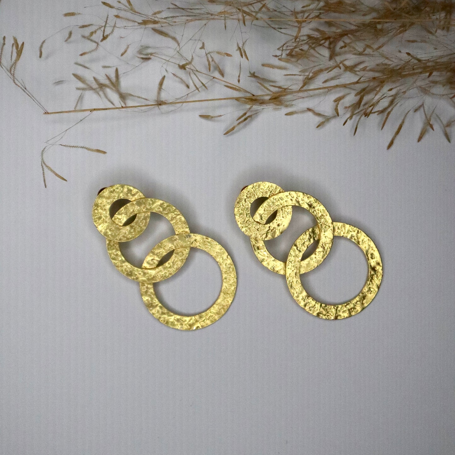 Geometric Brass Earrings