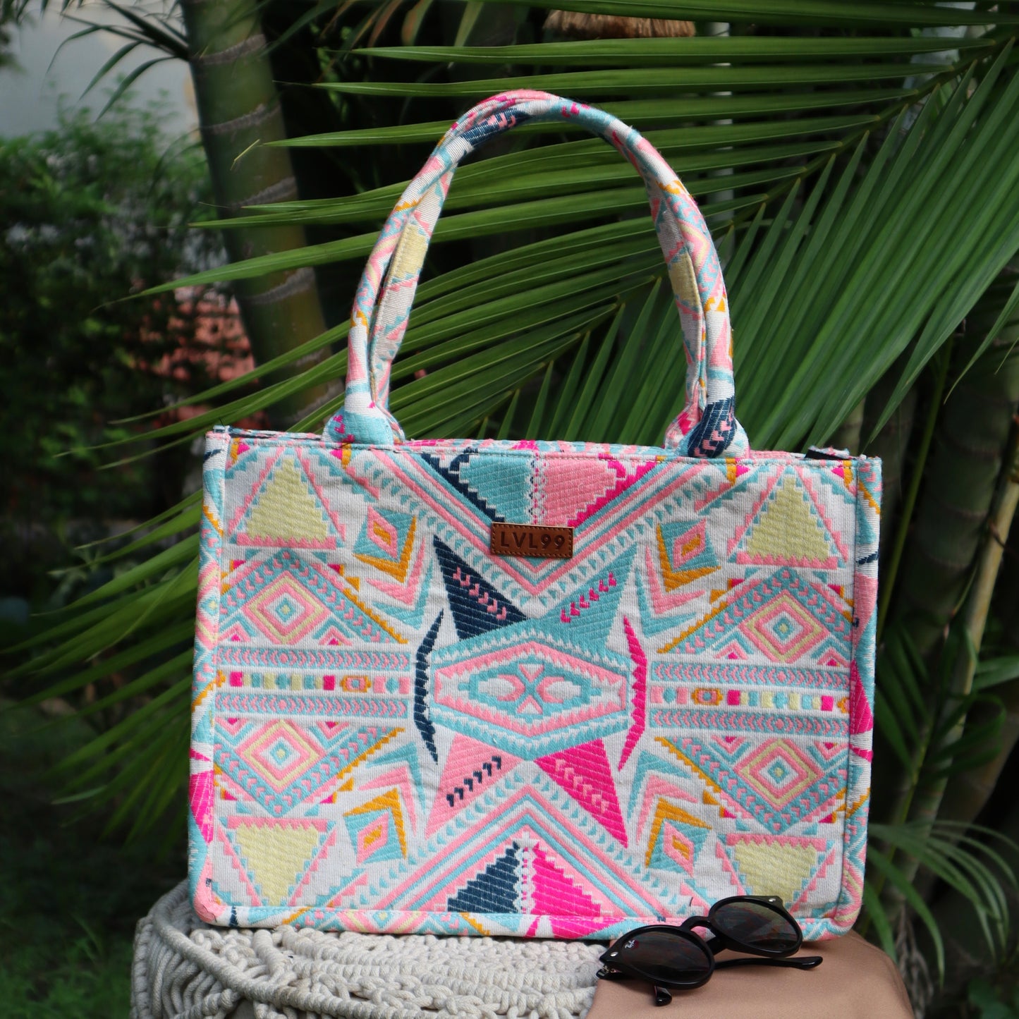 Multicolour Box Tote (MEDIUM)