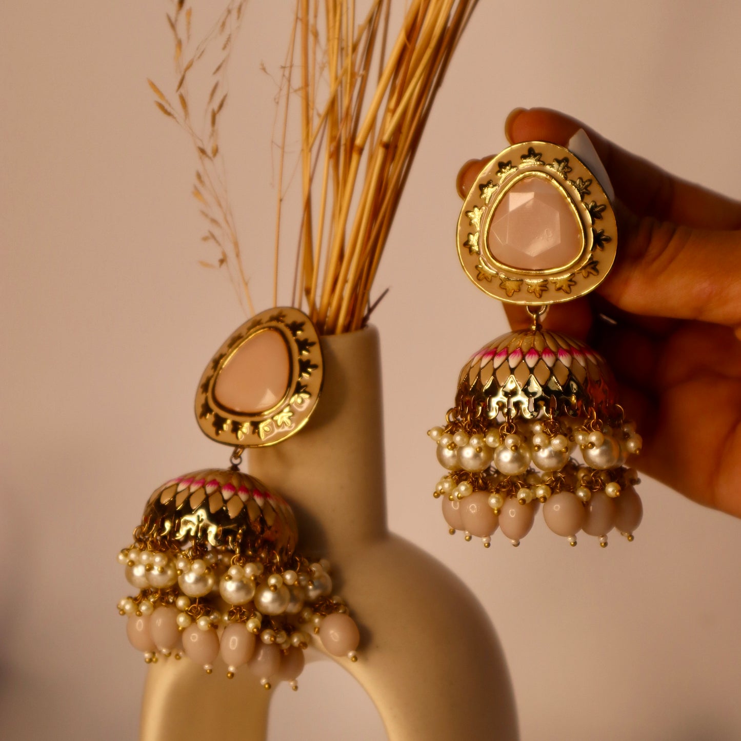 Kiara Baby Pink Jhumka