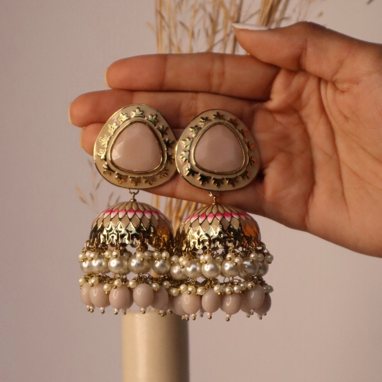 Kiara Baby Pink Jhumka