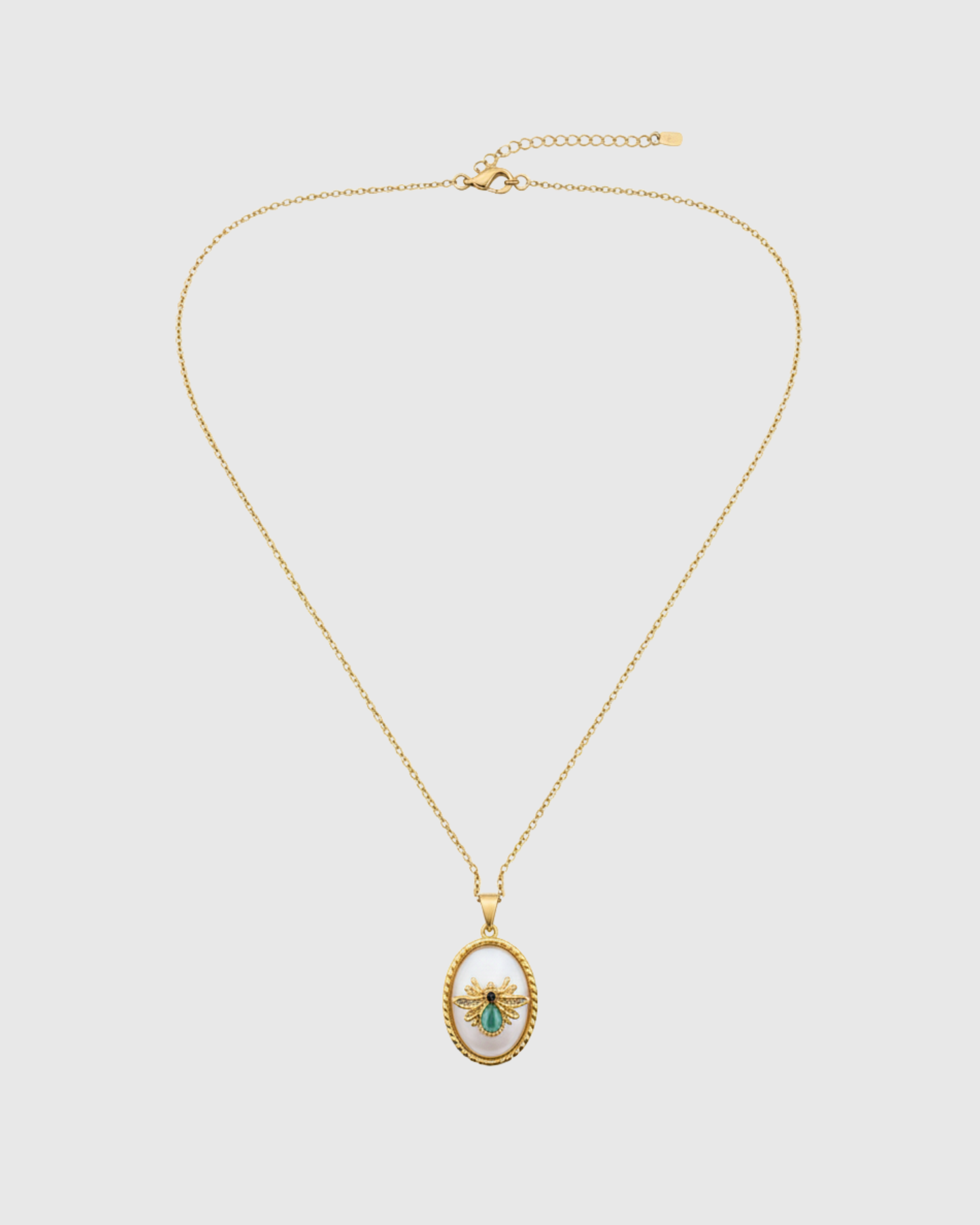 Oval Bee Necklace