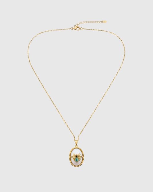 Oval Bee Necklace