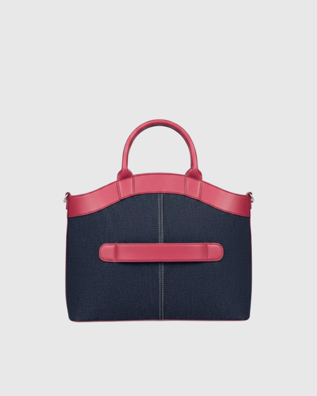 Laptop Bag With Trolley Sleeve- (Denim X Cherry Red)